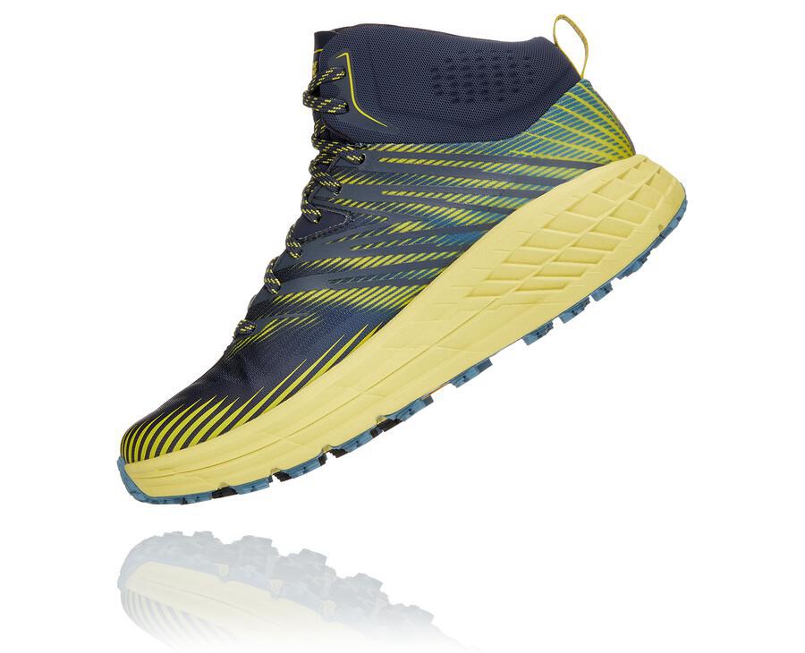 Hoka One One Spor Ayakkabı Erkek Lacivert - Speedgoat Mid Gore-Tex 2 - BE7058149